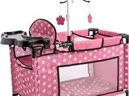 Bayer Puppenbett Puppenmultibett, altrosa, Mit integriertem Hochstuhl, Wickelablage und Mobile