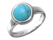 Vivance Fingerring 925/- Sterling Silber rhodiniert Türkis