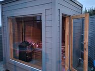 Sauna Gartensauna CUBE Panoramafenster isoliert 230cm - Rietberg