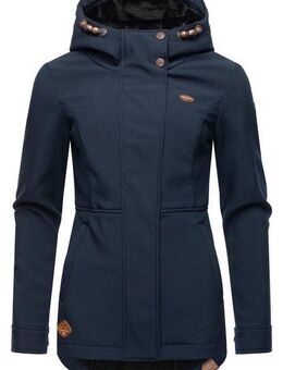 Ragwear Softshelljacke Yba sportliche Damen Outdoorjacke mit Kapuze