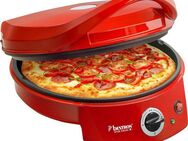 bestron Pizzaofen APZ400 Viva Italia, Ober-/Unterhitze, Bis max. 180°C, 1800 Watt, Rot