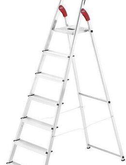 Hailo Stehleiter L60 StandardLine, Alu-Sicherheits-Stehleiter 7 Stufen