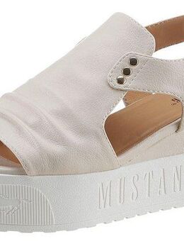Mustang Shoes Keilsandalette, Sommerschuh, Sandale, Keilabsatz, mit Klettriemchen