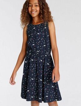 KangaROOS Jerseykleid, Skaterkleid in schönen Allover-Muster für Partys und Treffen mit Freunden, kniefrei, modisch