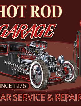 Tolles Blechschild Hot Rod Garage Car Service 20x30 cm - Hamburg
