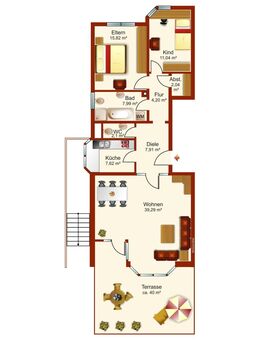 Tolle 3 Zi. Wohnung mit großem Balkon, EBK, G-WC, Tiefgarage - Bremen