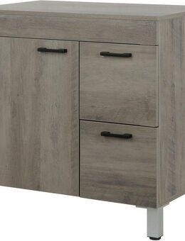welltime Waschtisch Florenz, Badezimmerschrank,Badschrank, Stauraum Waschtisch, 2 Schubladen und 1 Tür