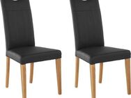Home affaire Esszimmerstuhl Roberta (Set, 2 St), mit Bezug aus Echtleder und Gestell aus Eiche Massivholz