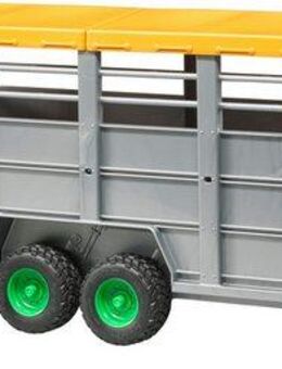 Bruder® Spielfahrzeug-Anhänger Viehtransportanhänger mit 1 Kuh (02227), Made in Europe