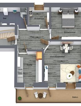 Schöne 2-Zimmerwohnung mit Balkon in ruhiger Lage zu vermieten! - Hohenthann