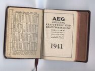 AEG Geschichte 1941 Kalender - Taschenkalender - Taschenkalenderbuch mit Bleistift - deutsche Industrie historisch - Nürnberg