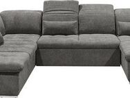 ED EXCITING DESIGN Wohnlandschaft Wayne U-Form mit Bettfunktion, Bettkasten, Arm- und Kopfteilverstellung & 3 Nierenkissen