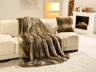 Wohndecke Braunbär Felloptik, Gözze, kuschelig warm, Kuscheldecke