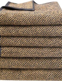 Dyckhoff Handtuch Set Golden Shades Herringbone, Walkfrottier (Set, 6-St), 4 Handtücher (50x100cm), 2 Duschtücher (70x140cm)