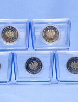 5 x 5 Euro BRD 2016 "Blauer Planet Erde" ADFGJ PP m.Polymerring, Neu in Koziolbox - Büren