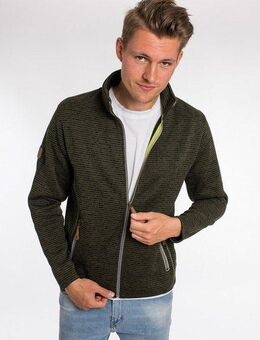 DEPROC Active Strickfleecejacke LACEWOOD MEN Kontrastreissverschluss
