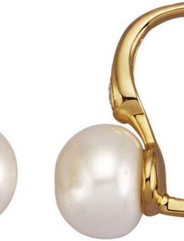 Firetti Paar Ohrhänger Schmuck Geschenk Silber 925 Ohrschmuck Ohrringe Tropfen, mit Süßwasserzuchtperle - mit Diamanten