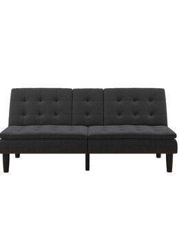 Dorel Home Schlafsofa MAINE, Kinosofa mit Relax- und Bettfunktion, 2 Getränkehalter, Liegefläche 190 x 110 cm, Webstoff und Kunstleder