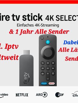 Amazon Fire TV Stick 4K Select (neueste Generation), beginne mit dem Streamen in 4K, Hunderttausenden von Filmen und Serienfolgen sowie kostenlosem Live-TV - Ingolstadt