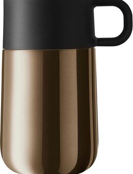 WMF Thermobecher Impulse Travel Mug, Cromargan® Edelstahl Rostfrei 18/10, doppelwandiger Edelstahl, geringe Höhe, 360°-Trinköffnung