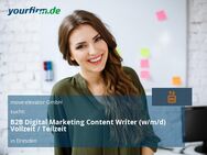 B2B Digital Marketing Content Writer (w/m/d) Vollzeit / Teilzeit - Dresden