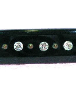 Haarspange - schwarz mit weißem Strass - gut erhalten - Biebesheim (Rhein)