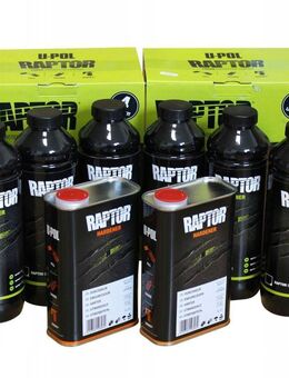 8x Original RAPTOR Lack UPOL je 950ml / 7,6l Härter & Sprühpistole Starter Set RLT/S4 - Wuppertal