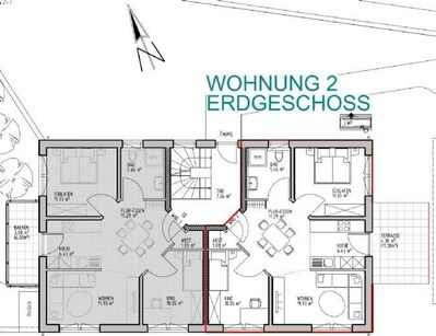 Energieeffiziente 3-Zimmer-Erdgeschosswohnung mit Terrasse