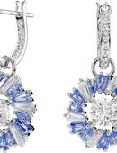 Swarovski Paar Creolen Idyllia E Florere Drop Blume, mit Swarovski® Kristall - Einhänger abnehmbar in 00000