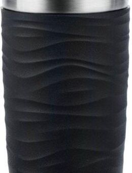 Emsa Thermobecher Travel Mug Classic Wave, Edelstahl, Kunststoff, Silikon, 100% dicht, spülmaschinenfest, 360°-Trinköffnung