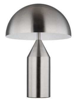 GLOBO LIGHTING LED Tischleuchte ATOMA, ohne Leuchtmittel, zylindrischer Sockel und halbrunden Schirm