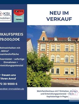 Mehrfamilienhaus mit 7 Einheiten, Garagen und Entwicklungspotenzial - ideale Kapitalanlage in Pegau - Pegau