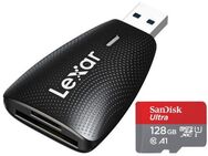 Speicherkartenleser Lexar DUAL, MicroSD & SD Laufwerke, USB 3.1 Typ A, SanDisk Ultra MicroSDXC 128GB mit einer Datenübertragung von bis zu 120MB/s, inklusive SD-Adapter - Fürth