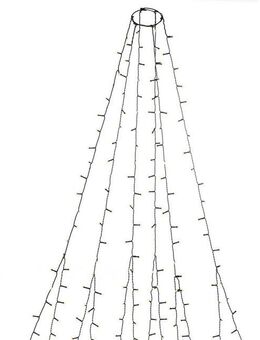 KONSTSMIDE LED-Baummantel, 450-flammig, LED Lichterkette 6 Stränge à 75 gefrostete warm weiße Dioden