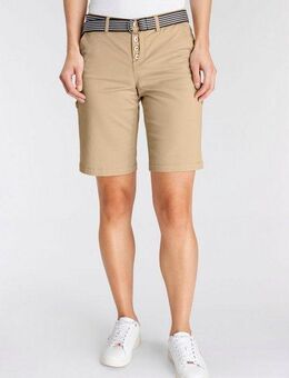 DELMAO Chinoshorts zum Krempeln, mit passendem Gürtel