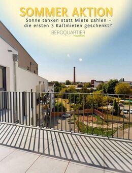 Familientraum: 4-Zimmer-Neubauwohnung mit fabelhaftem Blick, EBK, Balkon u.v.m. im "Bergquartier" - Magdeburg