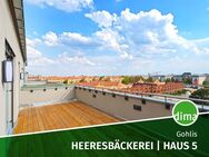 Spektakuläre Dachgeschoss-Maisonette mit sonniger Dachterrasse, 2 Loggien, Tiefgarage u.v.m. - Leipzig