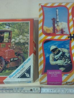 7 Stk 1960/70er Kinderpuzzle Technik Autos Raumfahrt Max & Moritz - Flensburg