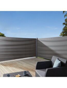 Doppel-Seitenmarkise 160 x 600 cm in Anthrazit – stilvoller Sicht- & Windschutz für Garten, Balkon & Terrasse Set253232 - Wuppertal