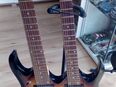 Rarität Doppel Neck E-Gitarre von Palmer 6 und 7 Seitige mit Ständer in 88212