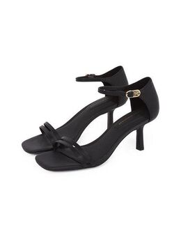 Tommy Hilfiger KITTEN HEEL SANDAL LEATHER High-Heel-Sandalette, Stilettoabsatz, Partyschuh, Abendschuh, verstellbares Fesselriemchen