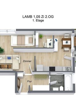 Schöne, sanierte 1,5 Zimmer Wohnung - Lambrecht (Pfalz)