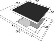 Amica Induktions-Kochfeld KMI 754 000 C, 5 extra schnelle Kochzonen, einfach per Sensor zu bedienen
