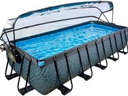 EXIT Framepool inkl. multifunktionaler Poolabdeckung (Set, 4-tlg), BxLxH: 250x540x100 cm, mit Sandfilteranlage und Sicherheitsleiter