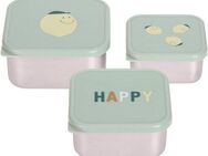 LÄSSIG Lunchbox Happy Fruits, Lemon, Edelstahl, Polyprophylen (PP), (3-tlg)