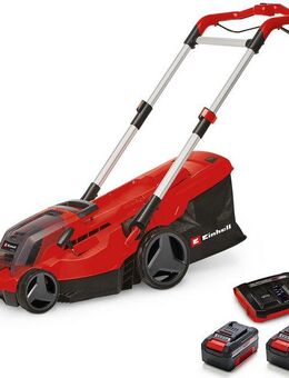 Einhell Akkurasenmäher Professional GP-CM 36/450, 38 cm Schnittbreite, 2 x 4 Ah Akku, Twincharger und Mulchkeil