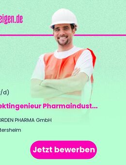 Projektingenieur (m/w/d) Pharmaindustrie - Oftersheim