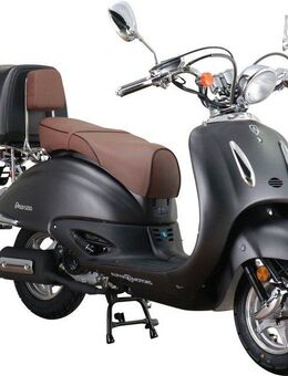 Alpha Motors Motorroller Retro Firenze, 50 ccm, 45 km/h, Euro 5, (mit Topcase), mit Lenkerschloss, im Retro-Look
