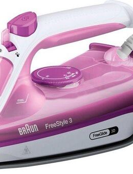 Braun Dampfbügeleisen FreeStyle 3 FI 3124 PU - 2.400 W, 170 g Dampfstoß, 270 ml Wassertank, 2400 W, 45 g Dampfmenge, SuperCeramic Bügelsohle, 35 Sek. Aufheizzeit