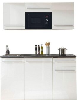 BASIC by Balculina Pantryküche Jazz Singleküche, Breite 160 cm, wahlweise mit E-Geräten und Mikrowelle